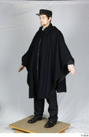  Photos Czechoslovakia Post man in uniform 1 20th century Historical Clothing a poses black cloak whole body 0002.jpg
